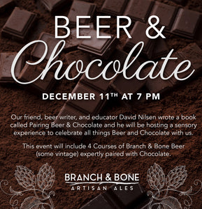 Beer & Chocolate Pairing with David Nilsen-Wednesday December 11th @7