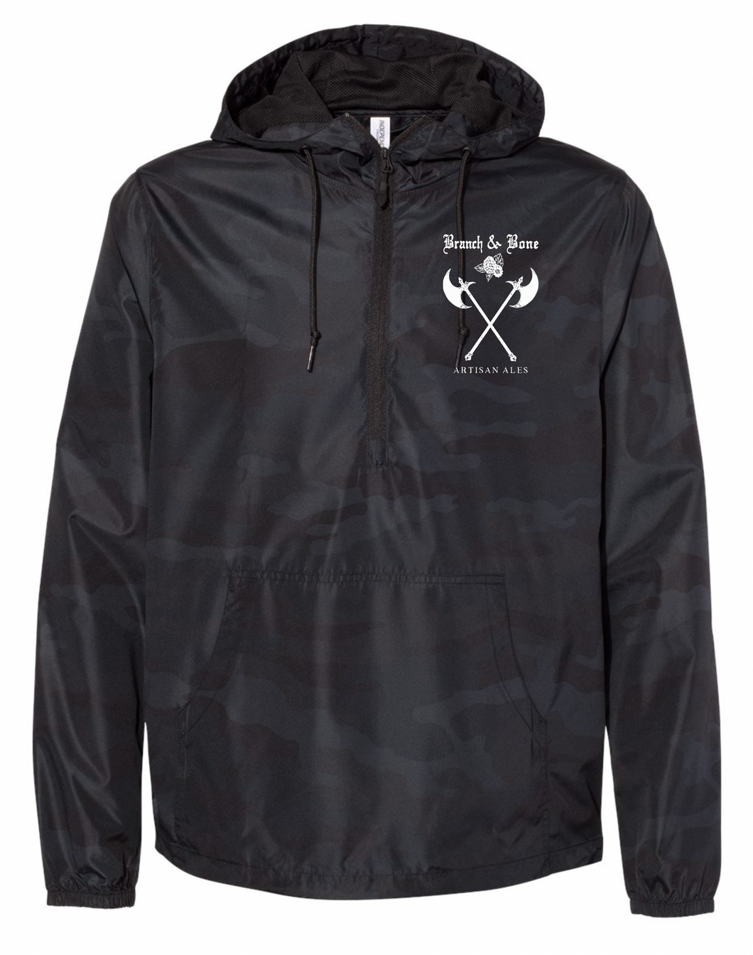 Windbreaker Black Camo Pullover
